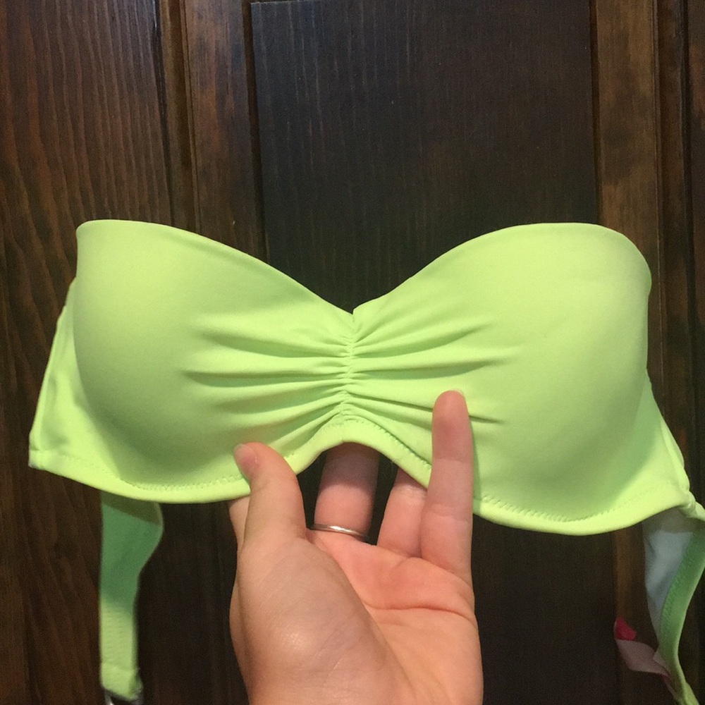 WORN ONCE Neon Victoria's Secret Strapless Top